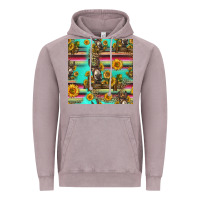 Vintage Zinc sunflowers donkey seamless pattern Vintage Hoodie - HRA Design Shop