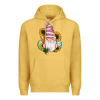 Antique Gold easter gnomes egg carrot sunflowers Premium Hoodie - RanaPortraitStore