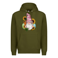 Army Green easter gnomes egg carrot sunflowers Premium Hoodie - RanaPortraitStore