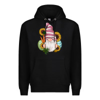 Black easter gnomes egg carrot sunflowers Premium Hoodie - RanaPortraitStore