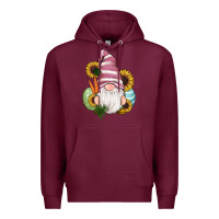 Burgundy easter gnomes egg carrot sunflowers Premium Hoodie - RanaPortraitStore
