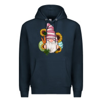 Navy easter gnomes egg carrot sunflowers Premium Hoodie - RanaPortraitStore