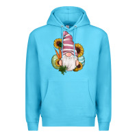 Ocean Blue easter gnomes egg carrot sunflowers Premium Hoodie - RanaPortraitStore