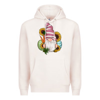 Pale Pink easter gnomes egg carrot sunflowers Premium Hoodie - RanaPortraitStore
