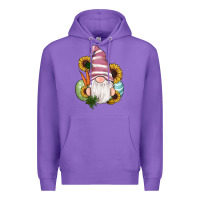 Purple easter gnomes egg carrot sunflowers Premium Hoodie - RanaPortraitStore