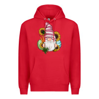 Red easter gnomes egg carrot sunflowers Premium Hoodie - RanaPortraitStore