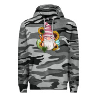 Slate Camo easter gnomes egg carrot sunflowers Premium Hoodie - RanaPortraitStore