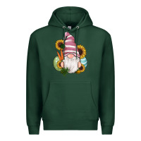 Sports Green easter gnomes egg carrot sunflowers Premium Hoodie - RanaPortraitStore