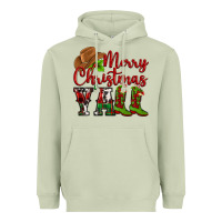 Matcha Merry Christmas Y'all Cowboy Heavyweight Hoodie - MaliasSmallBusiness