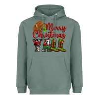 Sage Merry Christmas Y'all Cowboy Heavyweight Hoodie - MaliasSmallBusiness