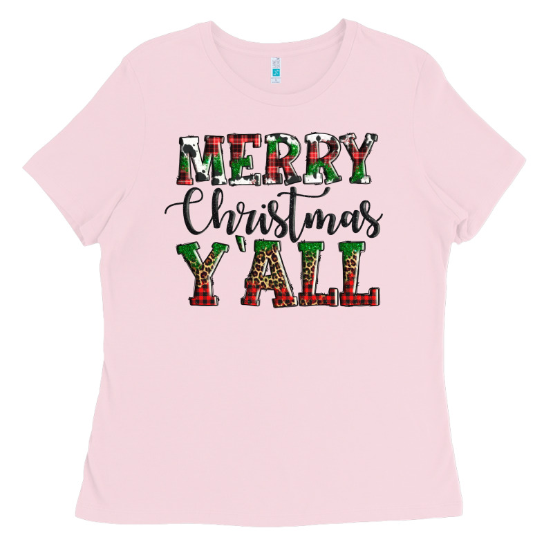 Merry Christmas Y'all Ladies Tee by AdoDesignShop | Teevron
