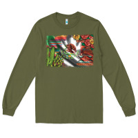 Army Green mexico flag sunflowers roses and cactus with serape aztec and leopard Long Sleeve Tee - Artiststas