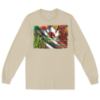 Mushroom mexico flag sunflowers roses and cactus with serape aztec and leopard Long Sleeve Tee - Artiststas