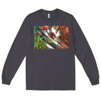 Smoke mexico flag sunflowers roses and cactus with serape aztec and leopard Long Sleeve Tee - Artiststas
