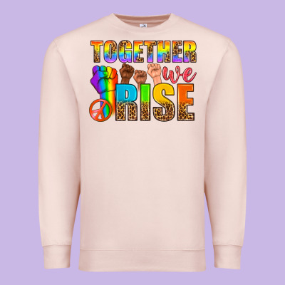 Western Lgbtq+ Together We Rise Premium Sweatshirt Designed By Bundleandbundleshop