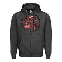Charcoal Heather girl's trip Zipper Hoodie - MaliasSmallBusiness