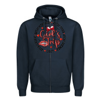 Navy girl's trip Zipper Hoodie - MaliasSmallBusiness
