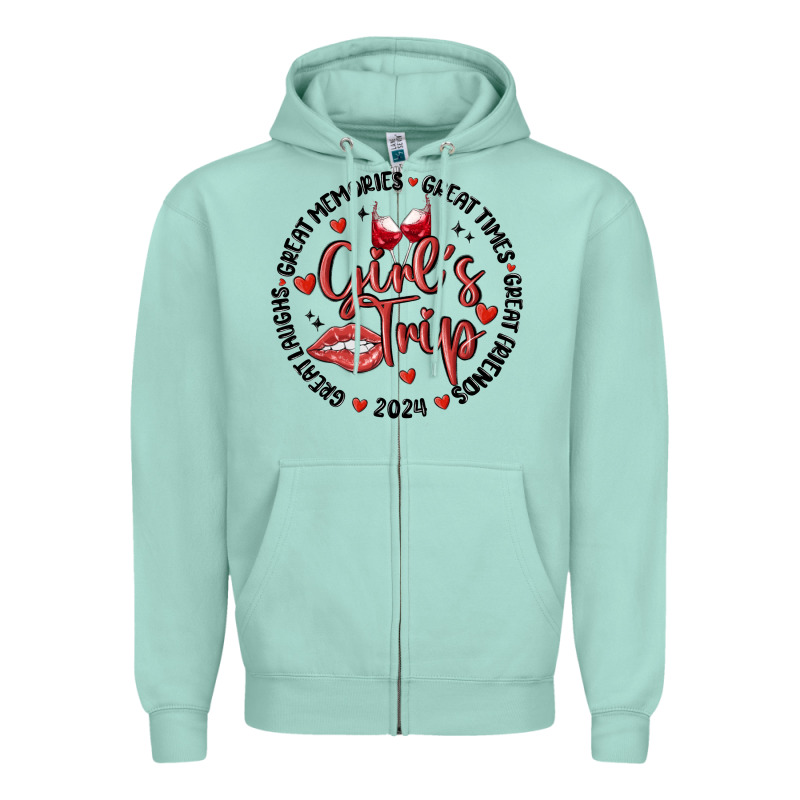 Girl's Trip Zipper Hoodie by MaliasSmallBusiness | Teevron