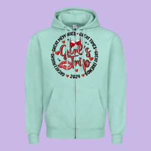 Girl's Trip Zipper Hoodie Designed By Maliassmallbusiness