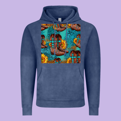 Western Boots Seamless Pattern Vintage Hoodie Designed By Hra Design Shop