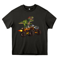 Asphalt monster truck and t rex dinosaur Heavy Core Tee - Artiststas