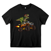 Black monster truck and t rex dinosaur Heavy Core Tee - Artiststas