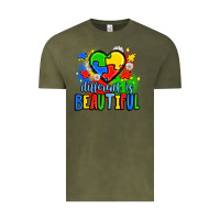 Vintage Olive different is beautiful Vintage Tee - JahusDesignShop