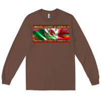 Chestnut mexico flag serape roses leopard and glitter licanse plate Long Sleeve Tee - Artiststas