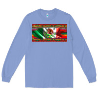 Colony Blue mexico flag serape roses leopard and glitter licanse plate Long Sleeve Tee - Artiststas