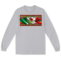 Moon Dust mexico flag serape roses leopard and glitter licanse plate Long Sleeve Tee - Artiststas