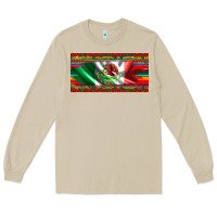 Mushroom mexico flag serape roses leopard and glitter licanse plate Long Sleeve Tee - Artiststas