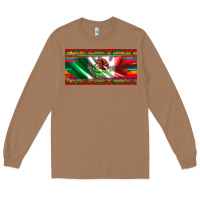 Toasted Coconut mexico flag serape roses leopard and glitter licanse plate Long Sleeve Tee - Artiststas