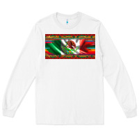 White mexico flag serape roses leopard and glitter licanse plate Long Sleeve Tee - Artiststas