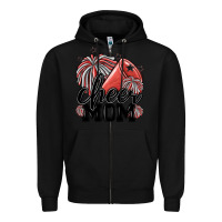 Black cheer mom Zipper Hoodie - MaliasSmallBusiness