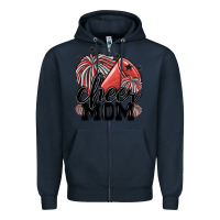 Navy cheer mom Zipper Hoodie - MaliasSmallBusiness