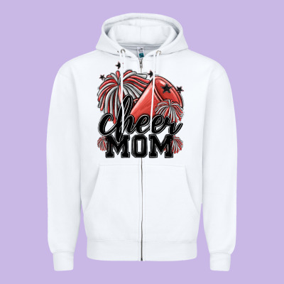 Cheer Mom Zipper Hoodie Designed By Maliassmallbusiness