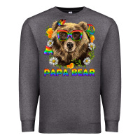 Charcoal Heather Papa Bear Pride LGBTQ+ Premium Sweatshirt - BundleAndBundleShop