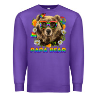 Purple Papa Bear Pride LGBTQ+ Premium Sweatshirt - BundleAndBundleShop