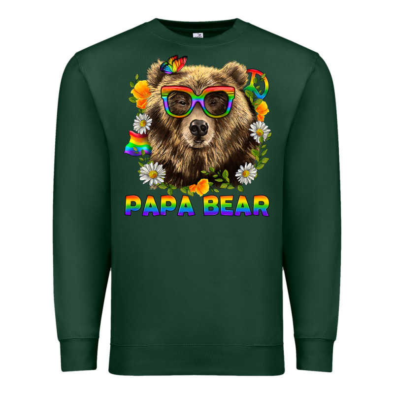 Papa Bear Pride Lgbtq+ Premium Sweatshirt by BundleAndBundleShop | Teevron
