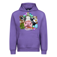 Tulip Happy Easter Cow with eggs Easter Day Urban Hoodie - HowdyJamesFarm
