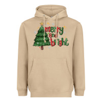 Mushroom Merry And Bright Heavyweight Hoodie - MaliasSmallBusiness