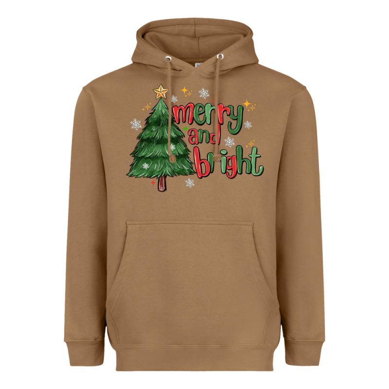 Merry And Bright Heavyweight Hoodie by MaliasSmallBusiness | Teevron