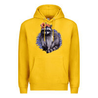 Lemon Raccoon with Flowers Premium Hoodie - Bettercallsaul
