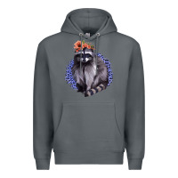 Rock Raccoon with Flowers Premium Hoodie - Bettercallsaul