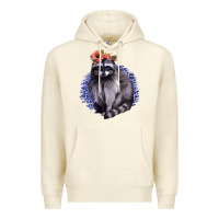 Sandshell Raccoon with Flowers Premium Hoodie - Bettercallsaul