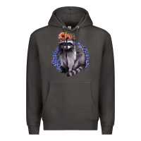 Smoke Raccoon with Flowers Premium Hoodie - Bettercallsaul