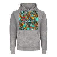 Western Turquoise Thunderbird Seamless Pattern Vintage Hoodie | Teevron