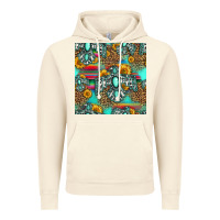 Vintage Artic western turquoise thunderbird seamless pattern Vintage Hoodie - HRA Design Shop