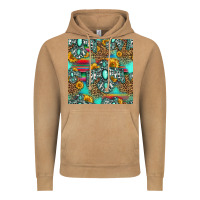 Vintage Camel western turquoise thunderbird seamless pattern Vintage Hoodie - HRA Design Shop