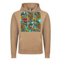 Vintage Coffee western turquoise thunderbird seamless pattern Vintage Hoodie - HRA Design Shop